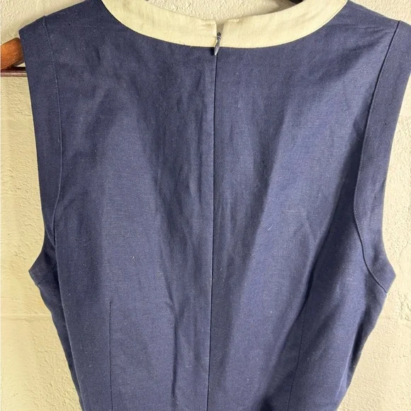 Boden Josie Dress in Navy Blue Classic Size 12 with Belt Pristine Condition - Picture 6 of 10